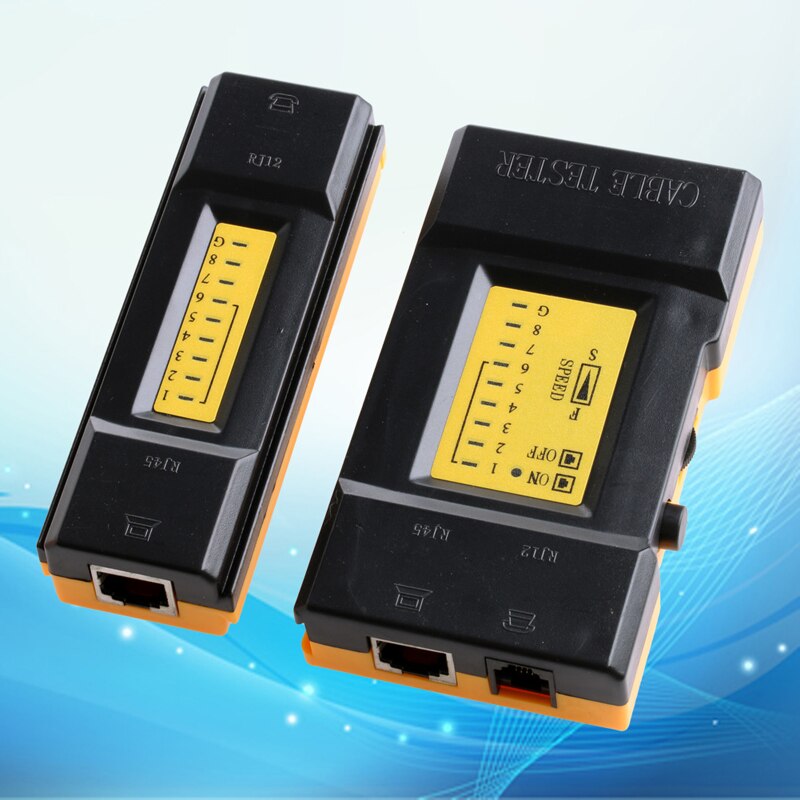 468VR Speed Compute Network Cable Tester RJ45 + RJ11 Lan Wire Ethernet