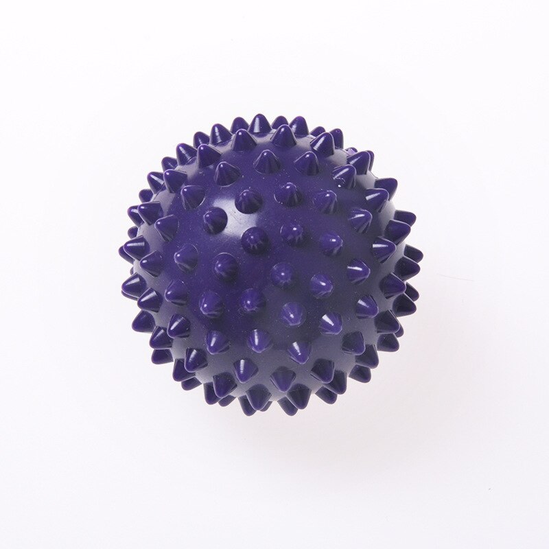 Durable PVC Spiky Massage Ball Trigger Point Sport Fitness Hand Foot Pain Relief Plantar Fasciitis Reliever Hedgehog 7cm Balls: Purple