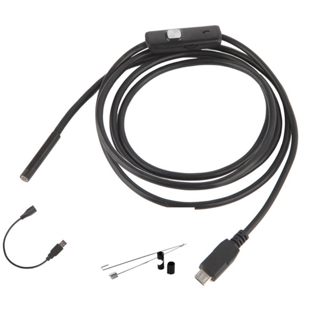 6 LED 5.5mm 1/1.5/2/3.5/5M Lens Endoscope Waterproof Inspection Borescope for Android Focus Camera Lens USB Cable Endoscope