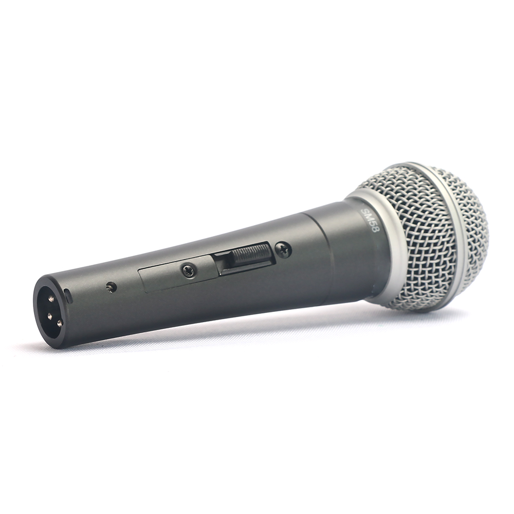Microfono dinamico cardioide in metallo per canto sul palco Microfono cablato professionale per registrazione vocale karaoke
