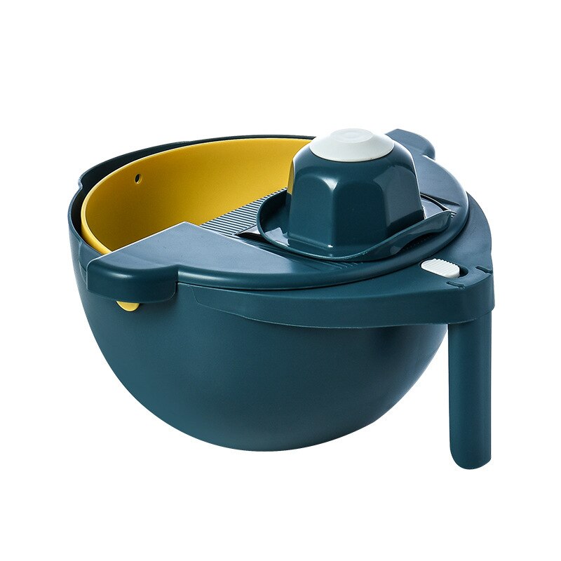 Vegetable Cutter Multifunctional Food Processor Chopper Potato Fruit Carrot Slicer 8 In 1 Gadgets Kitchen Tool: Blue