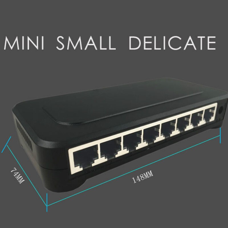 OEM 10/100 mbps RJ45 8 Hafen schnell Ethernet schalten Lan Hub UNS EU Stecker 5 v Adapter Energie liefern Netzwerk Schalter