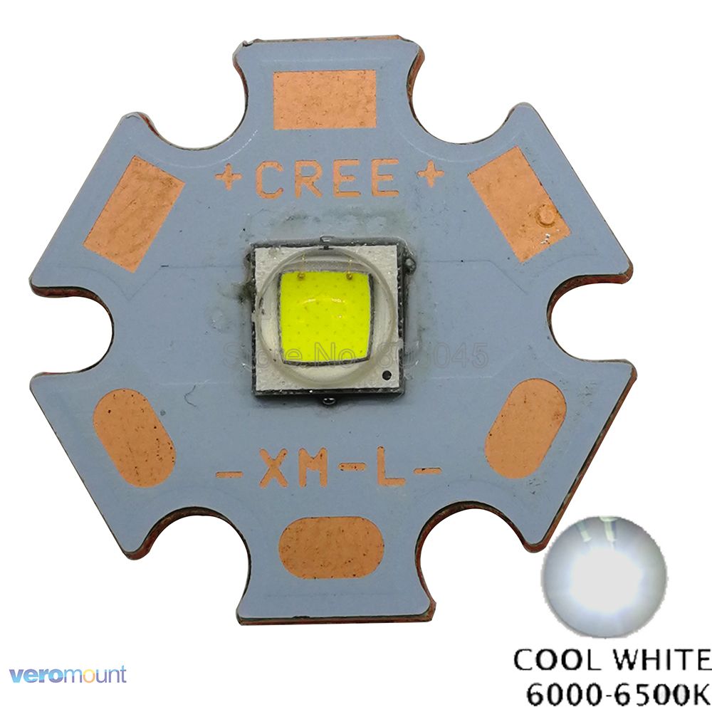 Cree XLamp XML2 XM-L2 T6 10 W High Power Led Emitter Diode op 20mm Koperen PCB koud Wit, neutraal Wit, Warm Wit Kleur: Cold White / 20mm Copper PCB