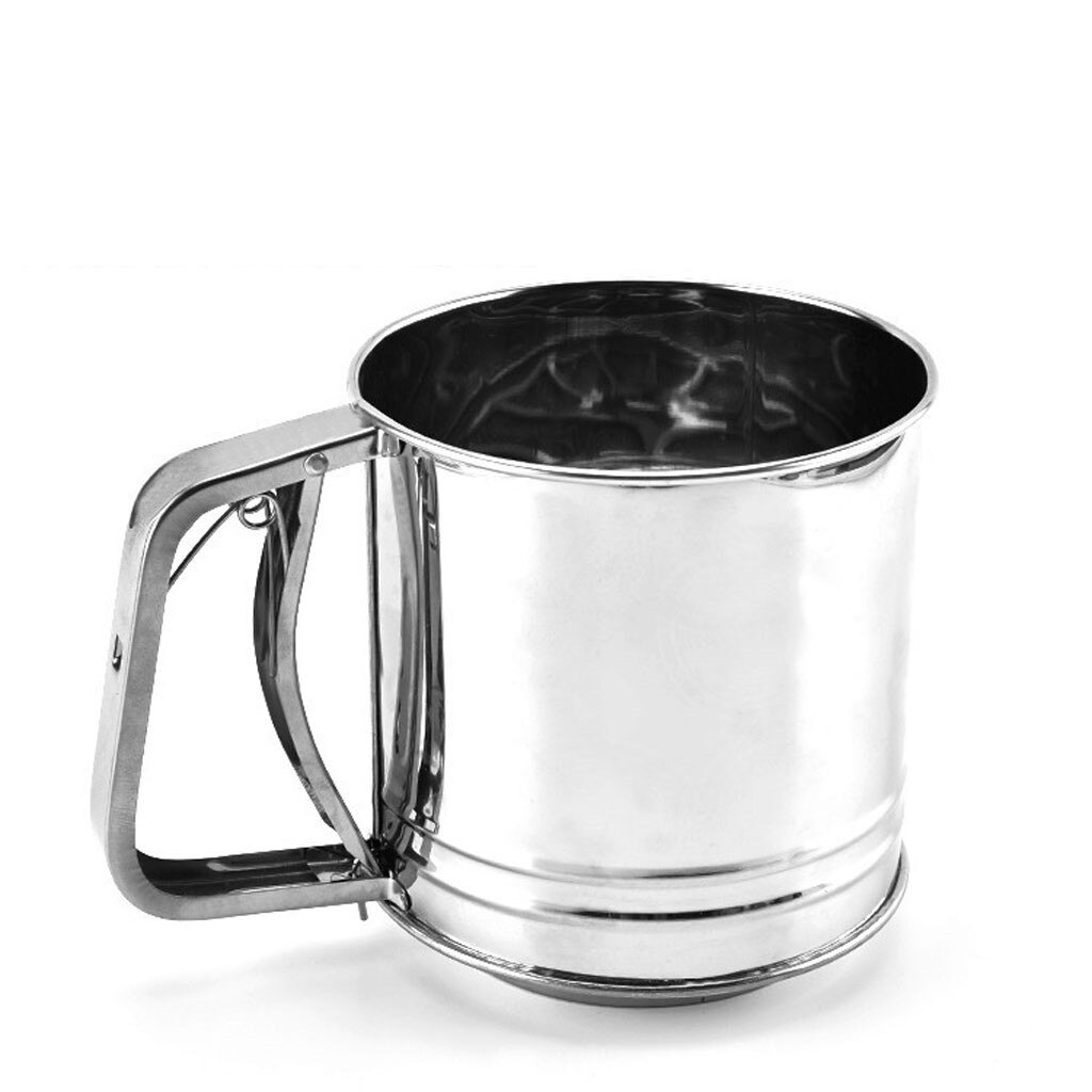Flour Sifter Stainless Steel - Large Capacity Stainless Steel Sifter For Baking Flour, Powdered Sugar - Double Layer