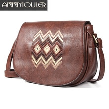 Annmouler-Bolso de hombro Vintage para mujer, bandolera bordada, pequeño, de , cruzado