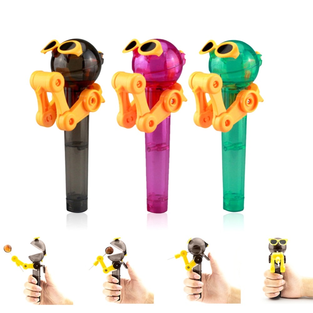 Creatieve Speelgoed Grappig Lollipop Robot speelgoed Lolly Houder Decompressie candy stofdicht speelgoed