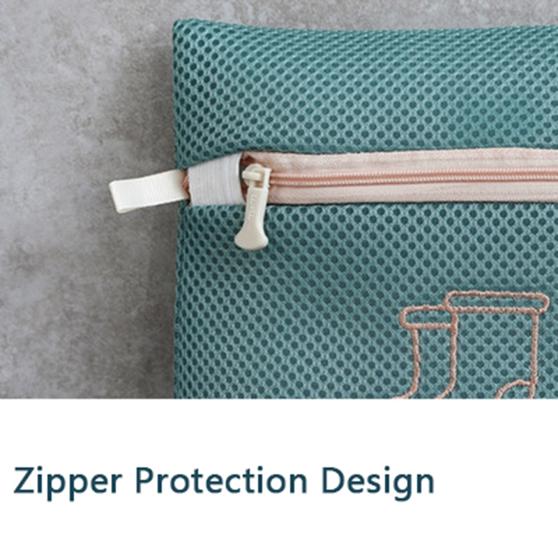 Durable Double Layer Laundry Bag Embroidery Net Mesh Bag Hosehold Laundry Machine Accessories Classified Wash Bags