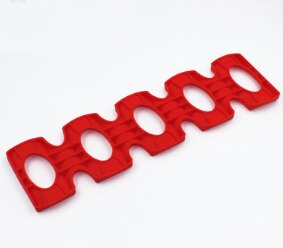 Siliconen Koelkast Anti-Slip Pad Bier Flessen Blikjes Organizer Rack Houder Space Saver Stapelen Tool Keuken Organizer Gereedschap: New Red