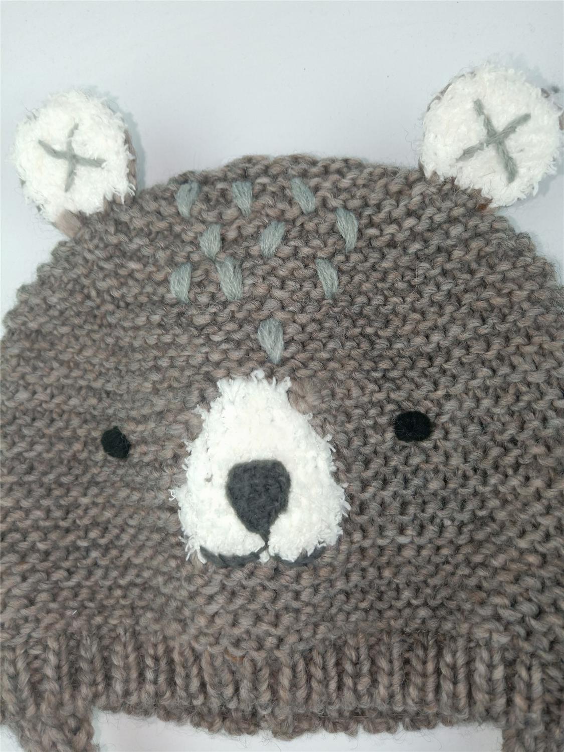 Lente herfst winter dier cartoon stijlvolle beer met oorklep voor babyjongens babymeisjes kinderen kinderen