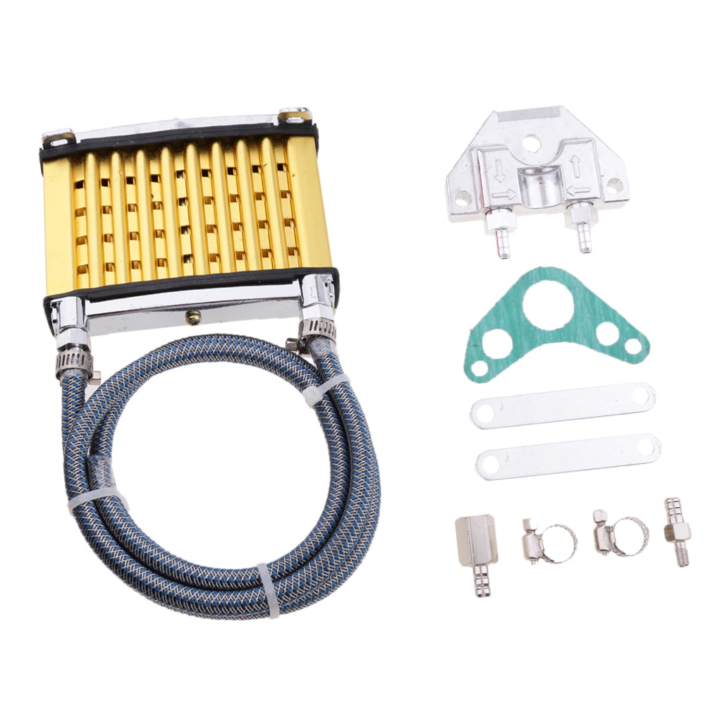 1 Set Motorcycle Oil Cooler Radiator Cooling For 50cc 70cc 90cc 110cc 125cc ATV Universal Motorcycle Dirt Bike Pit Bike Etc