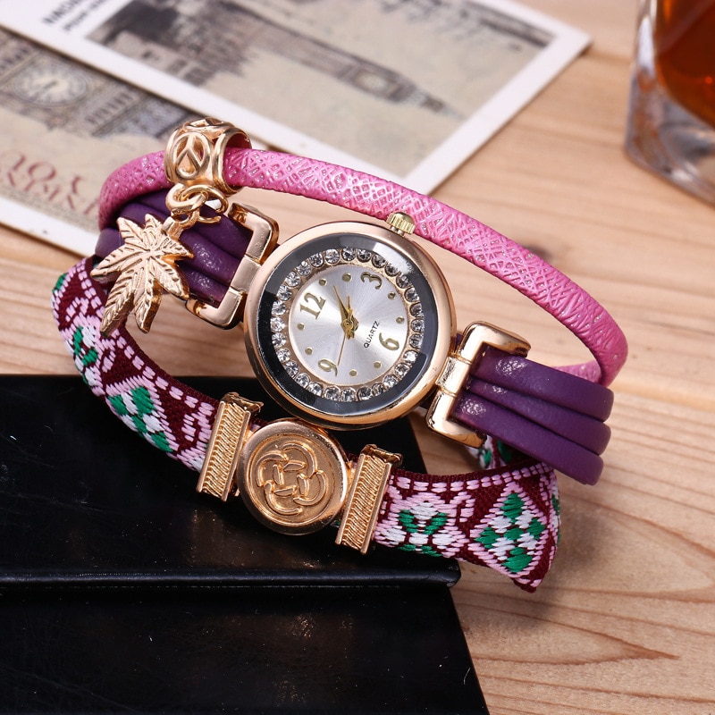 Antikke armbåndsure kvinder læderkjole armbåndsure kvinders quartz ur dameur orologio donna