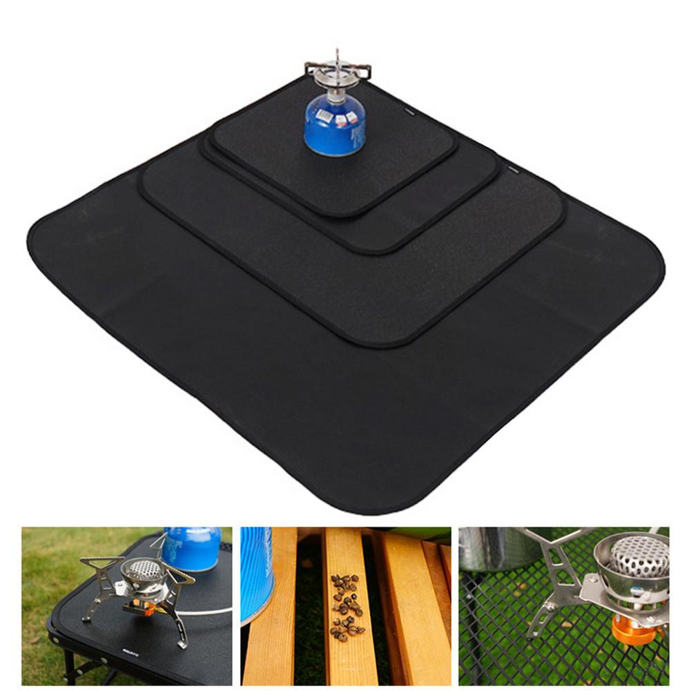 Barbecue Flame Retardant Protective Mat Outdoor Camping Cloth Floor Protection Mat Insulation Cushion Silicone Fireproof Cloth