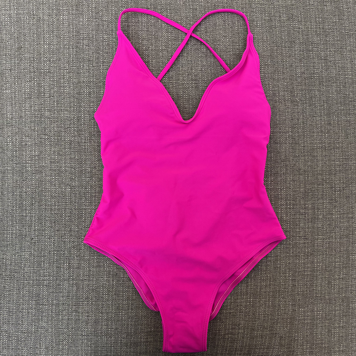Bañador unicolor de una pieza para mujer, traje de baño , Bikini, traje de baño Sexy de talla grande, traje de baño para mujer