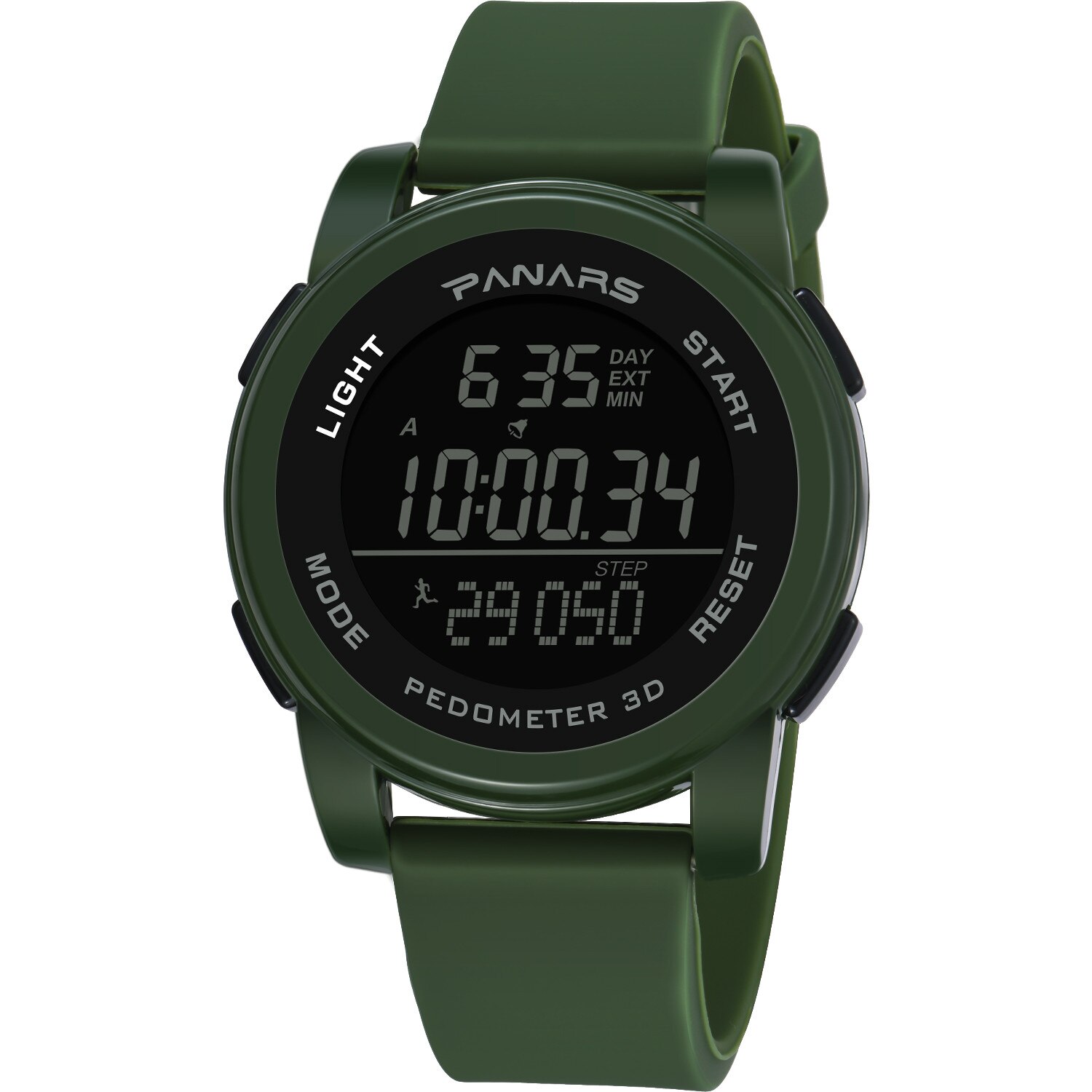 Digitale Heren Horloge Mode Waterdichte Running Stappenteller Mannen Sport Elektronische Horloge Relogio Digitale Horloges Voor Mannen Relogio: Green 