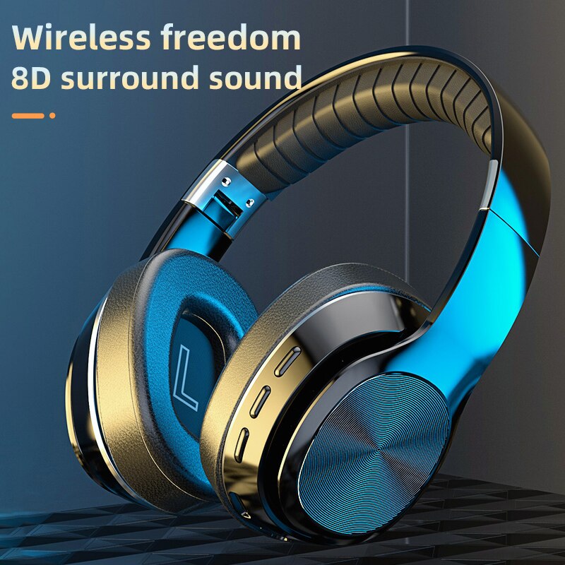 Xiaomi HiFi Foldable Headset Wireless Headphones BluetoothSupport TF Card/FM Radio/Bluetooth AUX Stereo Headset With Mic