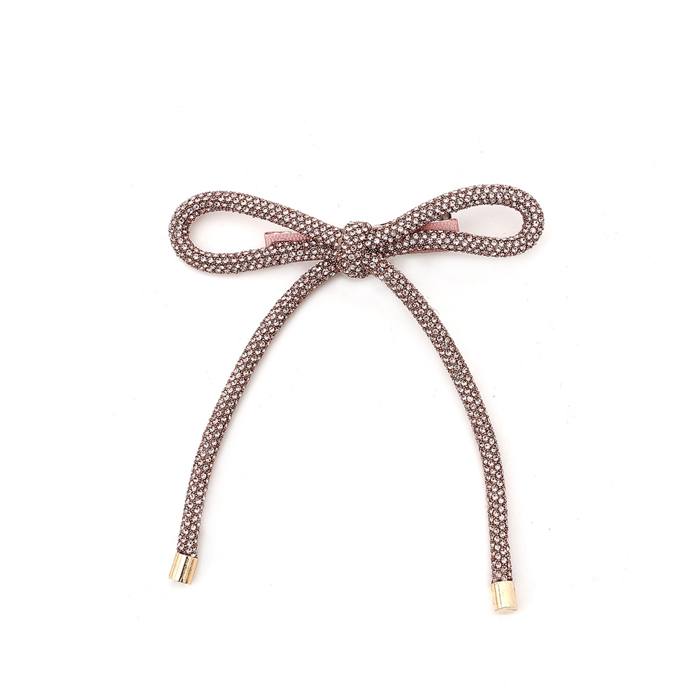Nueva , nueva diadema con tubo de perforación para niñas, accesorios para el cabello con piedra brillante, accesorio para el cabello, clip para bebé, diadema con lazo para niña: Gris oscuro