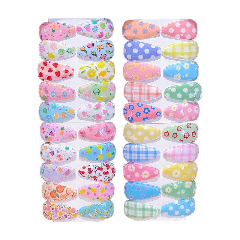 5pcs Children Cute Color Hairclip Head Jewelry -shaped Clip Hair Accessories Baby Hair Clip Cute Baby Hairpin
