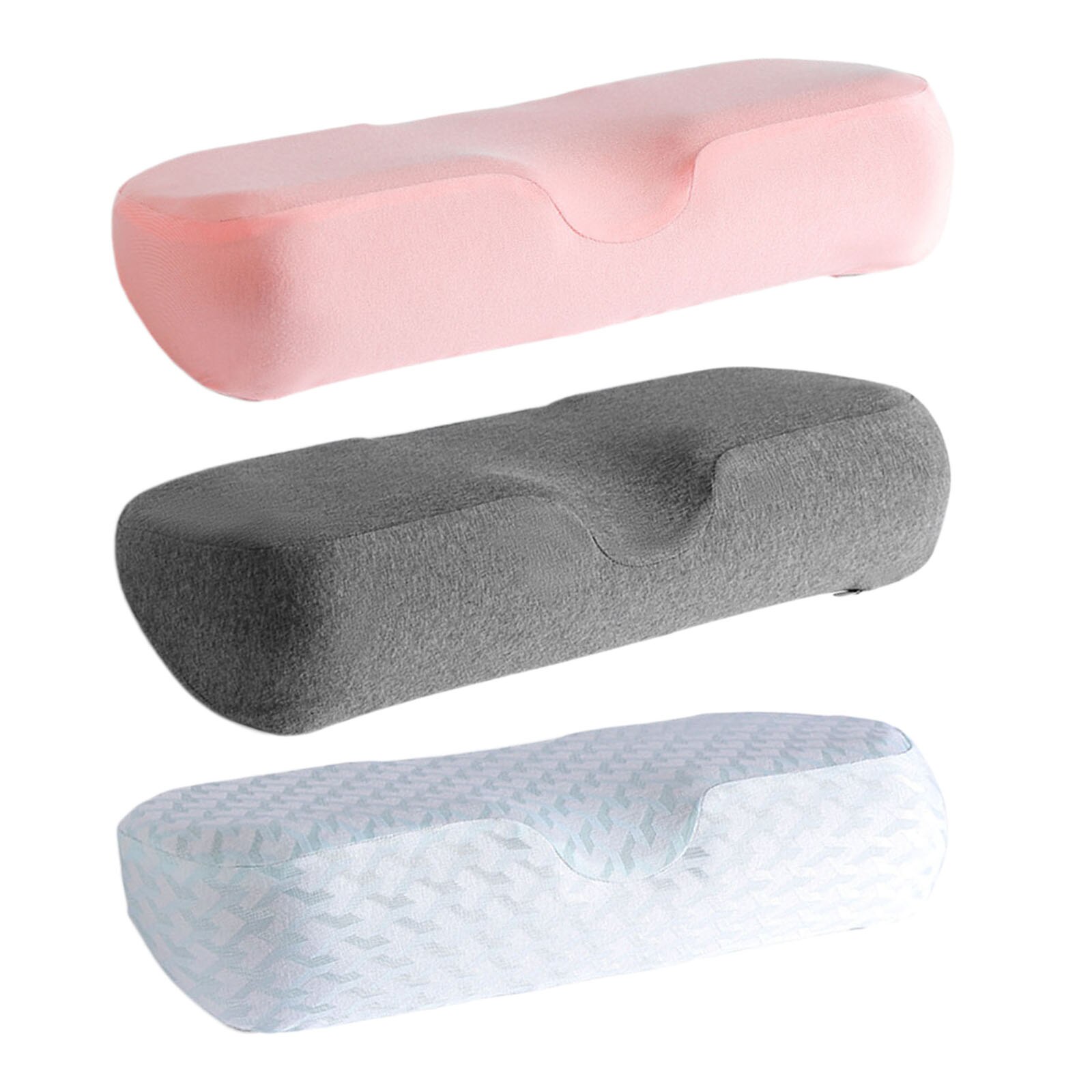 Cervical Pillow Round Memory Foam for Neck Pain Side Sleepers Stress Relief