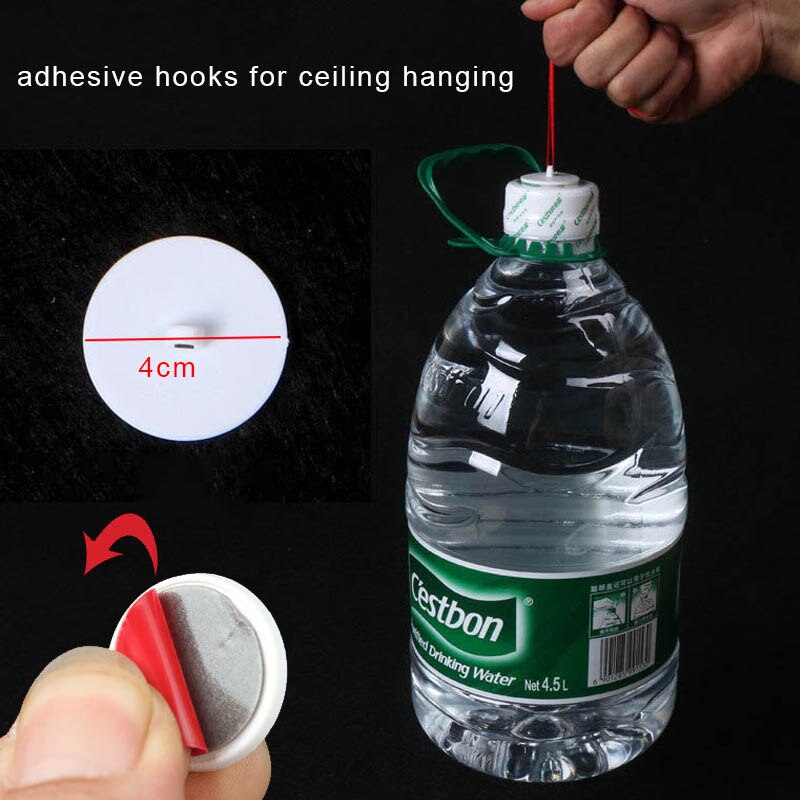 Super power ceiling 4cm poster adhesive hook small disk hanging traceless adhesive hooks for ceiling hanging christmas decorate