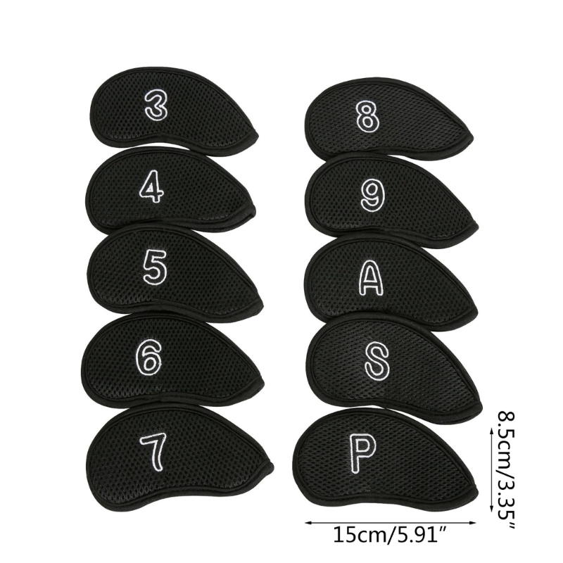 10 pièces/paquet couverture fer Golf tête Putter Golf protéger couvre les cales Golf couvre-chef