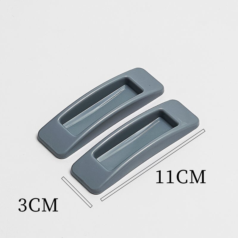 6Pcs Self-Stick Push Pull Helper Door Window Handle Sliding Door Push-Pull Helper Instant Cabinet Drawer Handle Furniture Knobs: 6pcs Gray