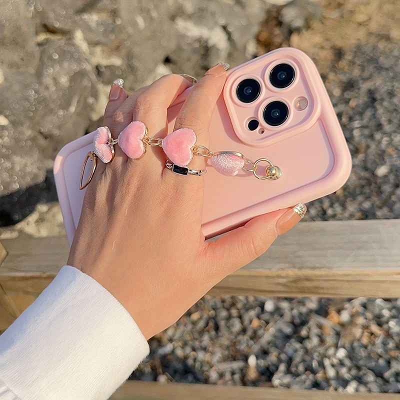 Magnetic Belt Love Chain Silicone Soft Phone Case For iPhone 16 15 14 13 12 11 Pro Max 16E XS XR X 7 8 Plus SE Shockproof Cover