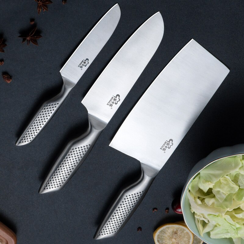 3pcs Stainless Steel Kitchen Knife Household Kitchen Knives Chef's Knife for Cutting Meat Slices and Vegetables Fruit Knife