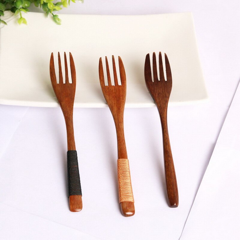 Punho longo colher de madeira natural colheres de chá de café de madeira alongamento mexendo colher 20x1.7cm cozinhar catering colher cozinhar ferramentas