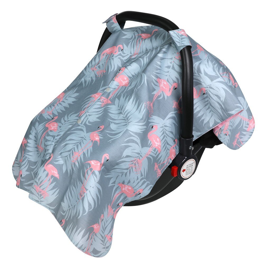 Baby kurv baldakin parasol tæppe bomuld blød hud tæppe vogn hætte kurv-stil solbeskyttelse skum sikkerhed sæde dække: Orange / sort