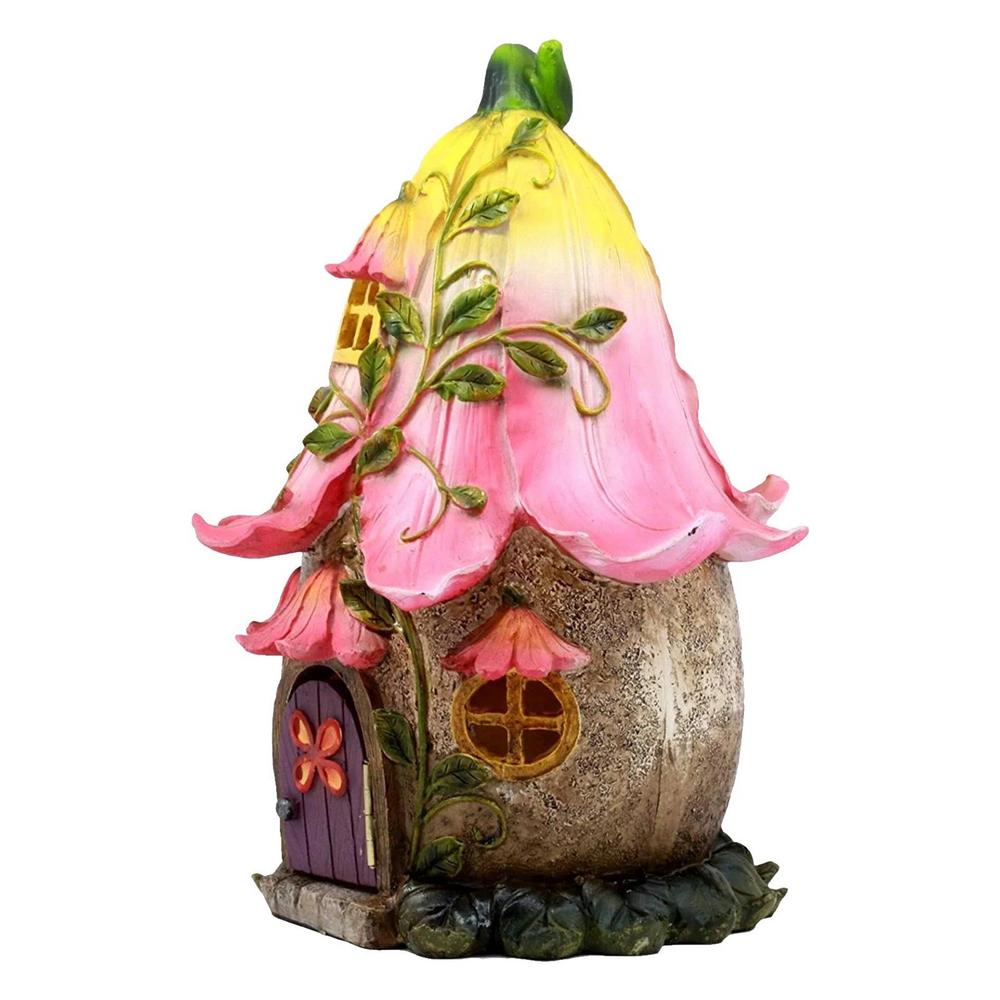 Sprookjesachtige Tuinhuis Hout Miniatuur Raam En Deur Decoratie Voor Boomkunst Sculptuur Tuin Decor Voor Veranda Muur Woonkamer: Roze