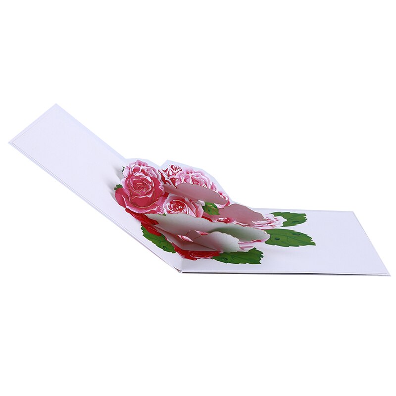 Tarjeta de felicitación plegable 3D para el día del profesor, pequeña flor de estilo fresco, bendición de cumpleaños, tarjeta postal creativa exquisita para el Día de San Valentín