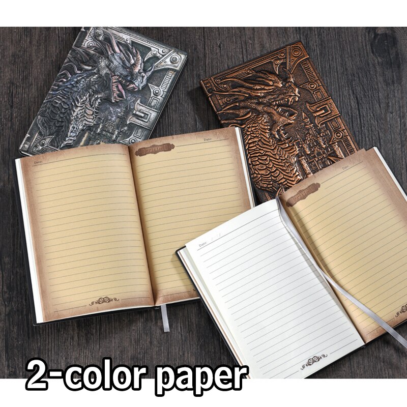 Bloc-notes 3D stéréo Dragon maléfique A5, bloc-notes pour journal intime, carnet de notes en papier, fournitures scolaires et de bureau,