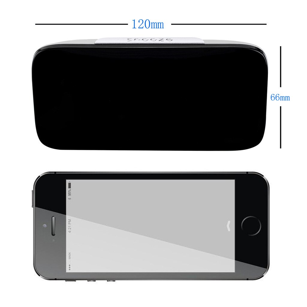 Digital LED Alarm Clock Large Screen Snooze Battery Powered Voice Control Clocks