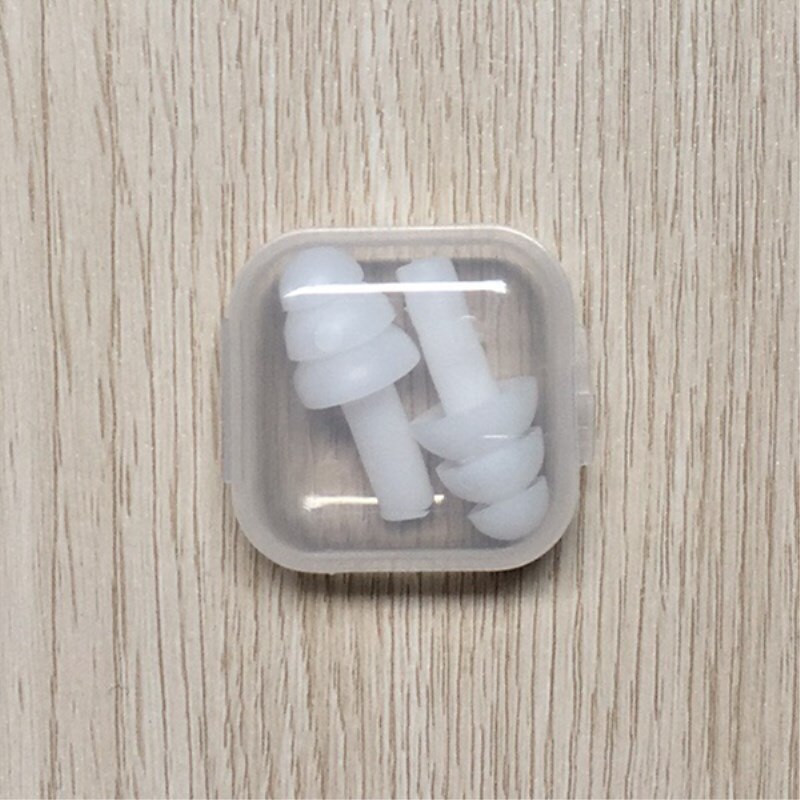 Bouchons d'oreilles en Silicone, 5 paires, Anti-ronflement, pour voyage, sommeil, réduction du bruit, protection pour la natation: 5Pairs White
