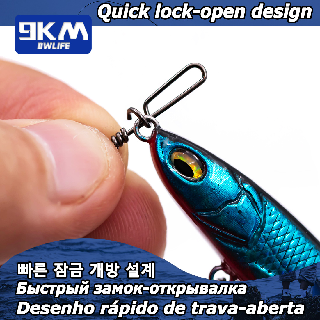 Zatrzask wędkarski 50 ~ 200 szt. Zatrzask ze stali nierdzewnej Szybka wymiana przynęty Klips wędkarski Snap na przynęty na okonie Catfish Rig słodkowodne