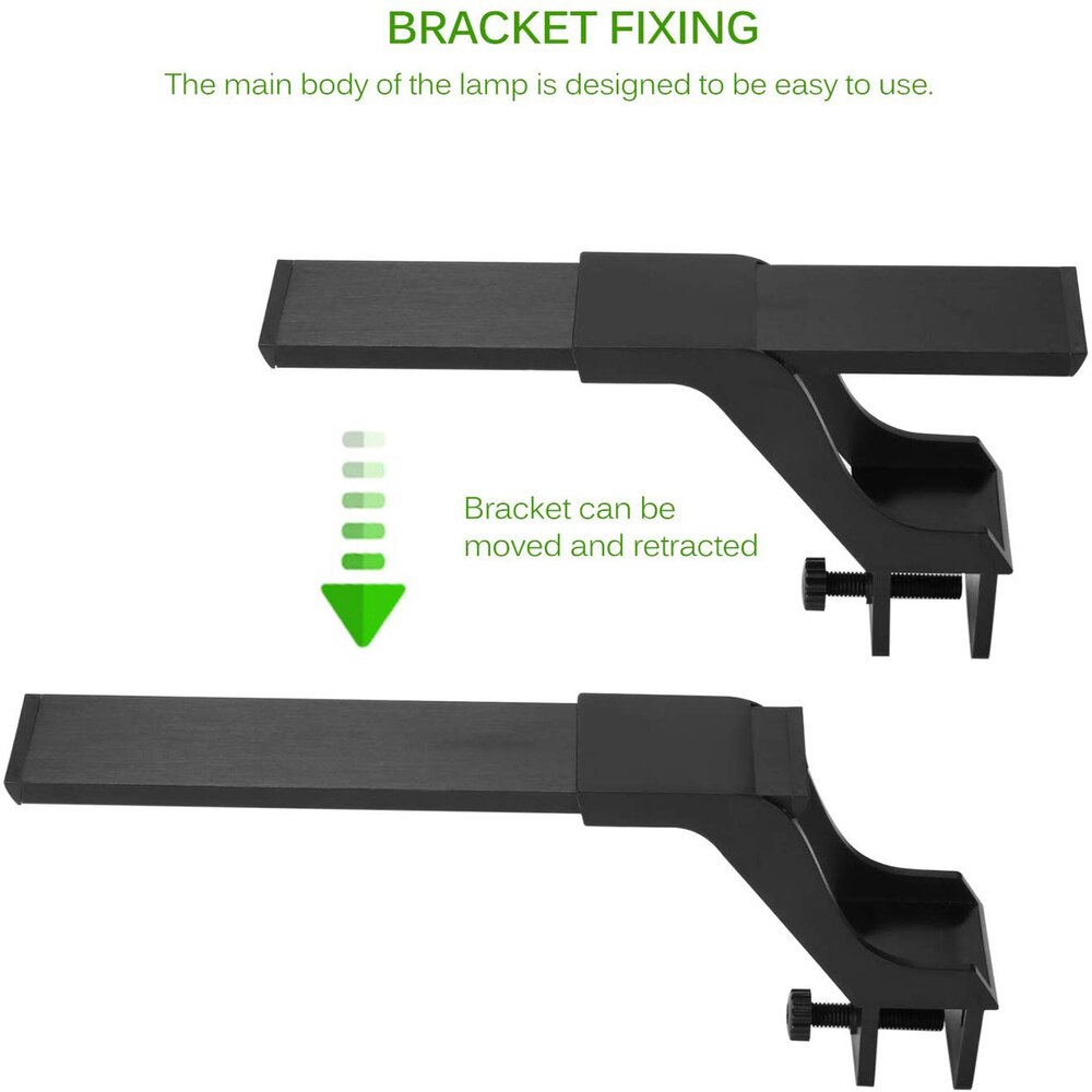 6W High Lumen Clip-on Aquarium LED Lighting Hood Fish Tank Light Lamp with Extendable Brackets for Water Plants Marine Reef LED