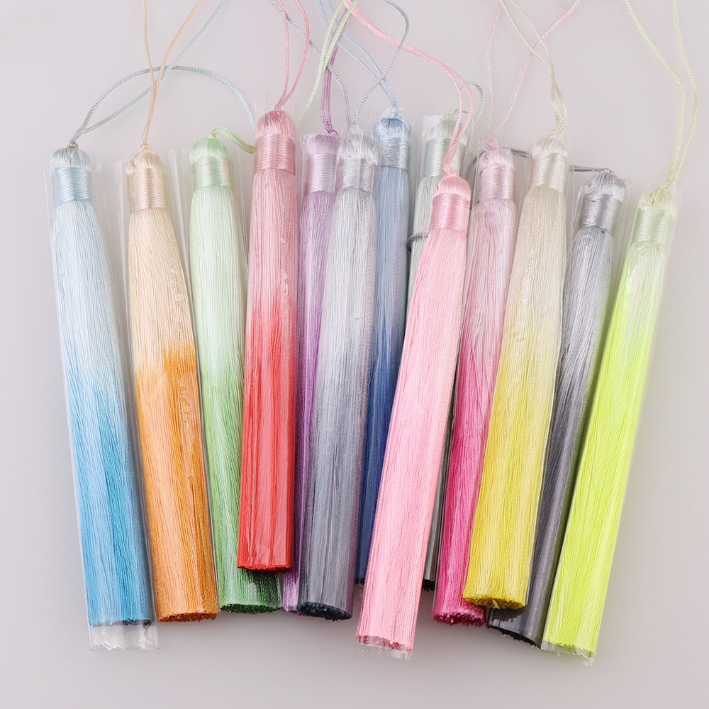 gradient farge stor størrelse skumring 2 stk/sett myk polyester silke skumring med skrog kvinner gjør-det-selv øredobber smykketilbehør