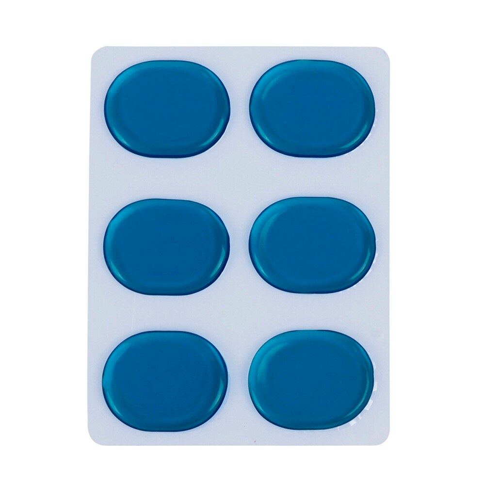 6 Stks/set Snare Drum Mute Pad Drum Demper Gel Pads Snare Tom Drum Uitlaat Mute Transparant Percussie Instrument Accessoires: Blue