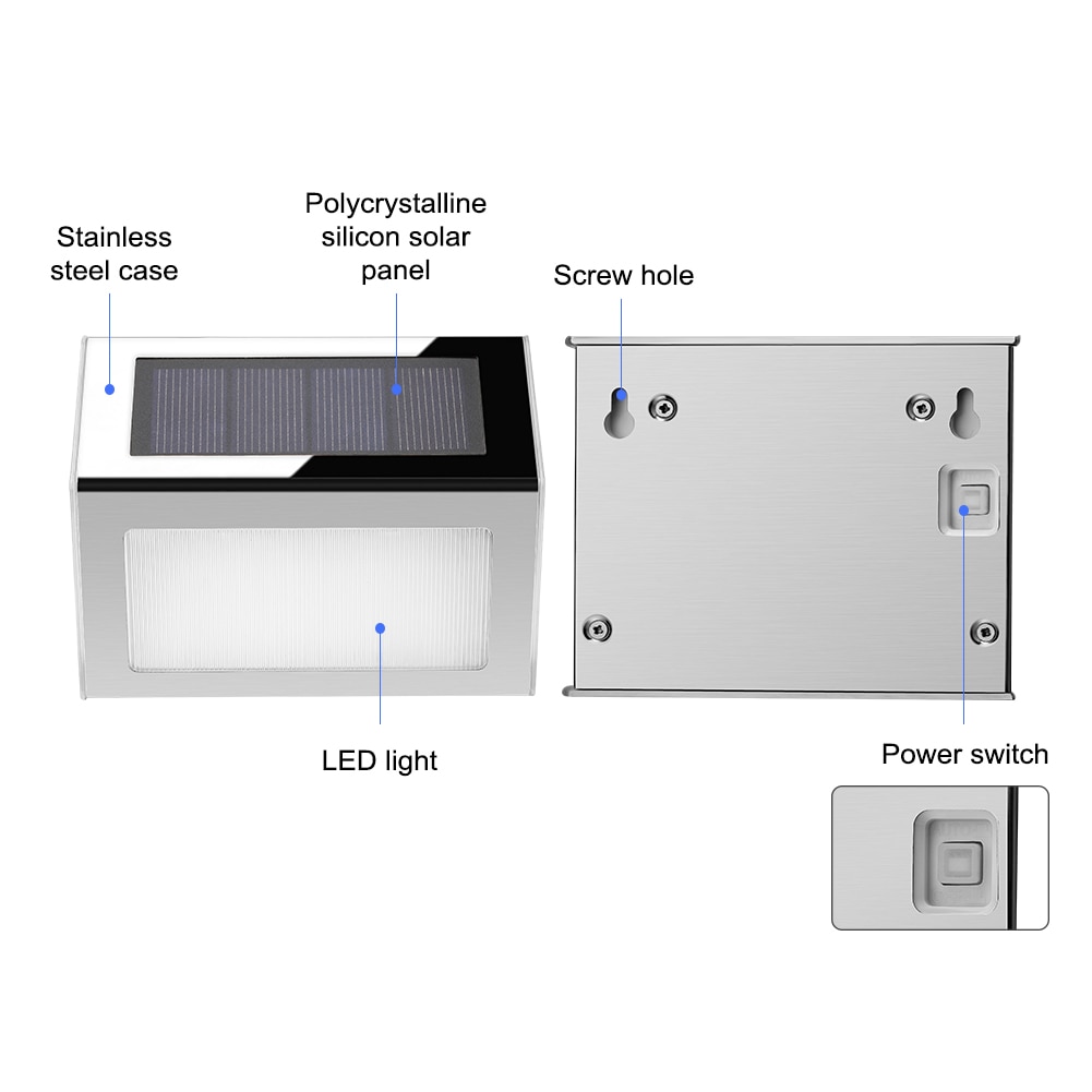 Luz Solar de 2 LEDs, luz Solar amarilla blanca, lámpara Solar con Sensor de seguridad inalámbrica, lámpara de pared, luces de calle, iluminación decorativa para exteriores