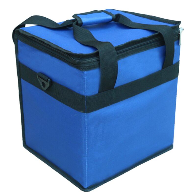 18- liter bærbar håndholdt enkelt skulder taske picnic taske kasse take-out inkubator lille udendørs ispose: Blå