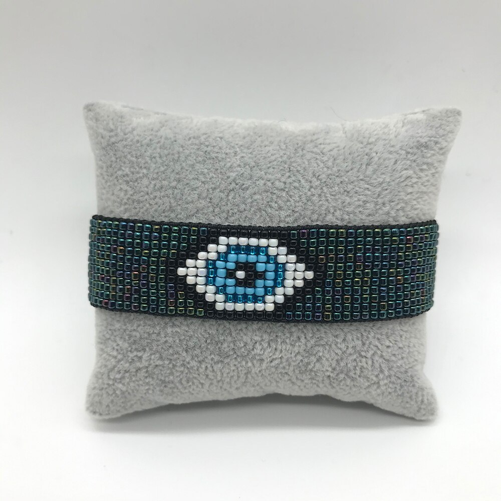 BLUESTAR MIYUKI Armbinde Bösen Augen Armbänder GLÜCKLICH knapp Pulseras Mujer Moda Handarbeit Gewebt Schmuck