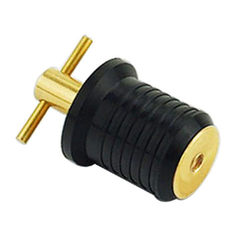 Tapón escurridor para Garboard de barco marino, tapón de rosca para orificio de 1 pulgada, latón y goma