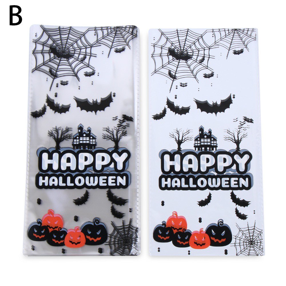 50 Uds. Bolsas en forma de cono para Halloween, araña murciélago calabaza, bolsas triangulares para dulces, bolsas de para Halloween, bolsas para , golosinas o dulces: B