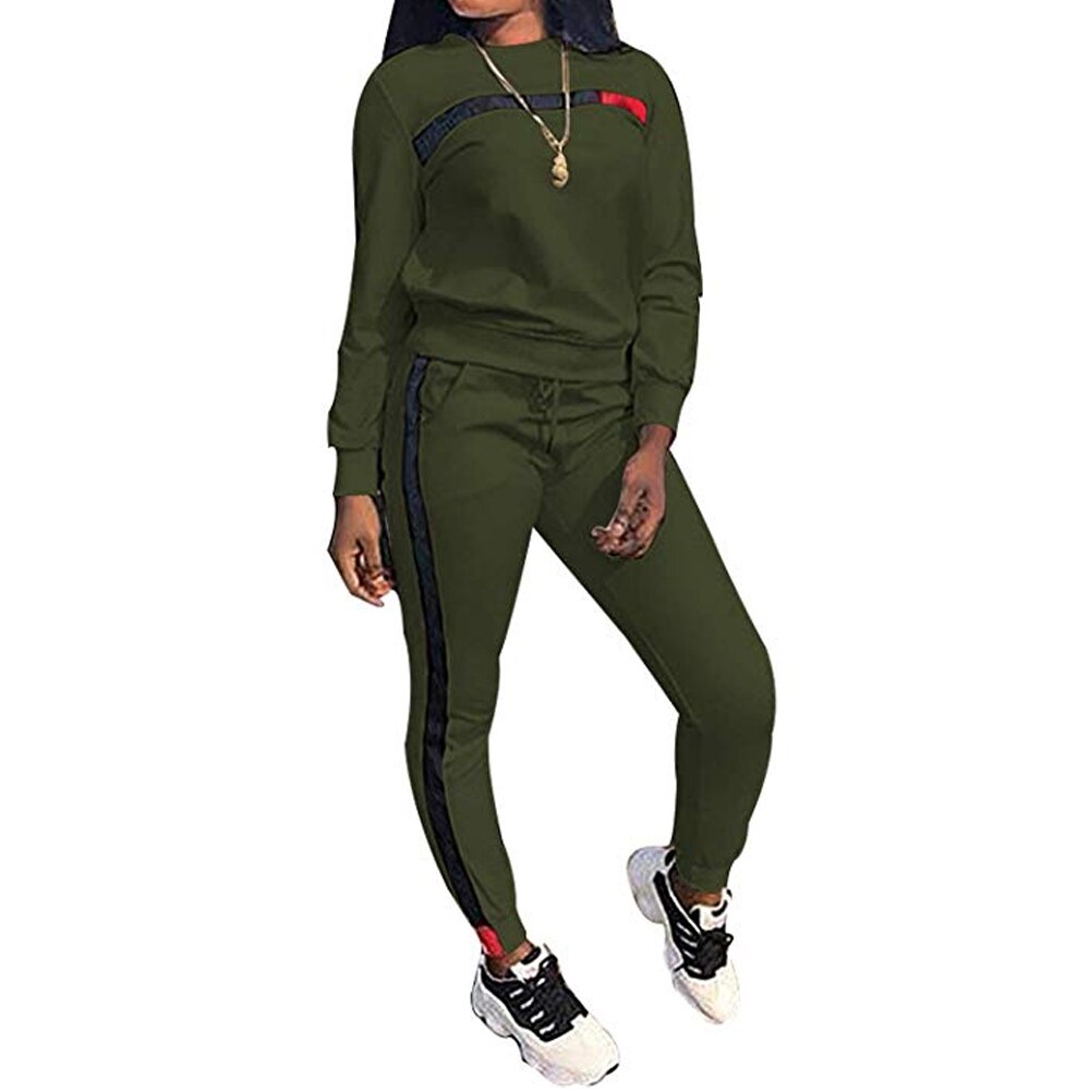 Sets 2 Women Hoodies Tops Pants Lady Drawstring Trousers Tracksuit Autumn Winter 2 Piece Set