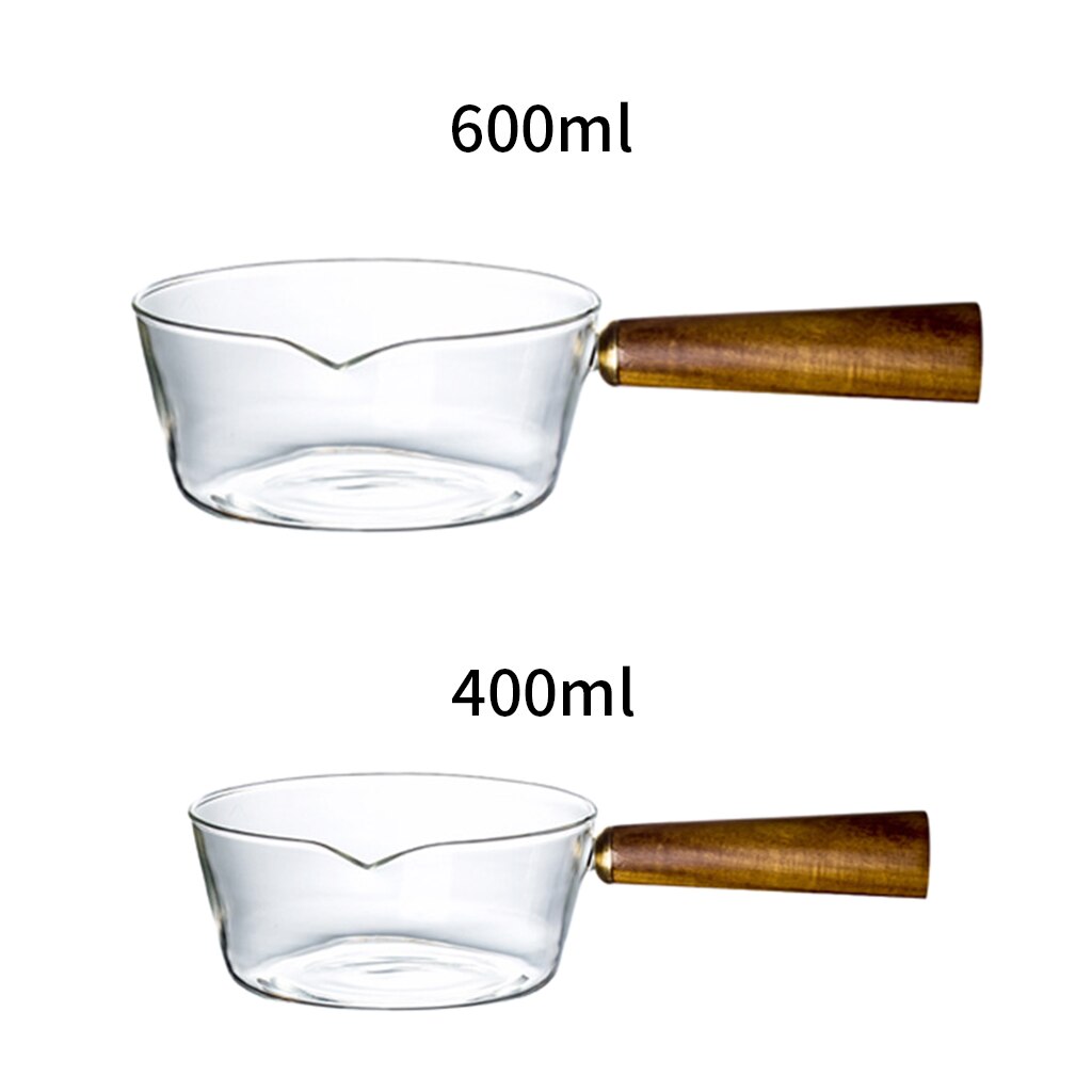 Sauce Pan Nonstick Milk Pan Butter Warmer Pot Wooden Handle for Soup Milk