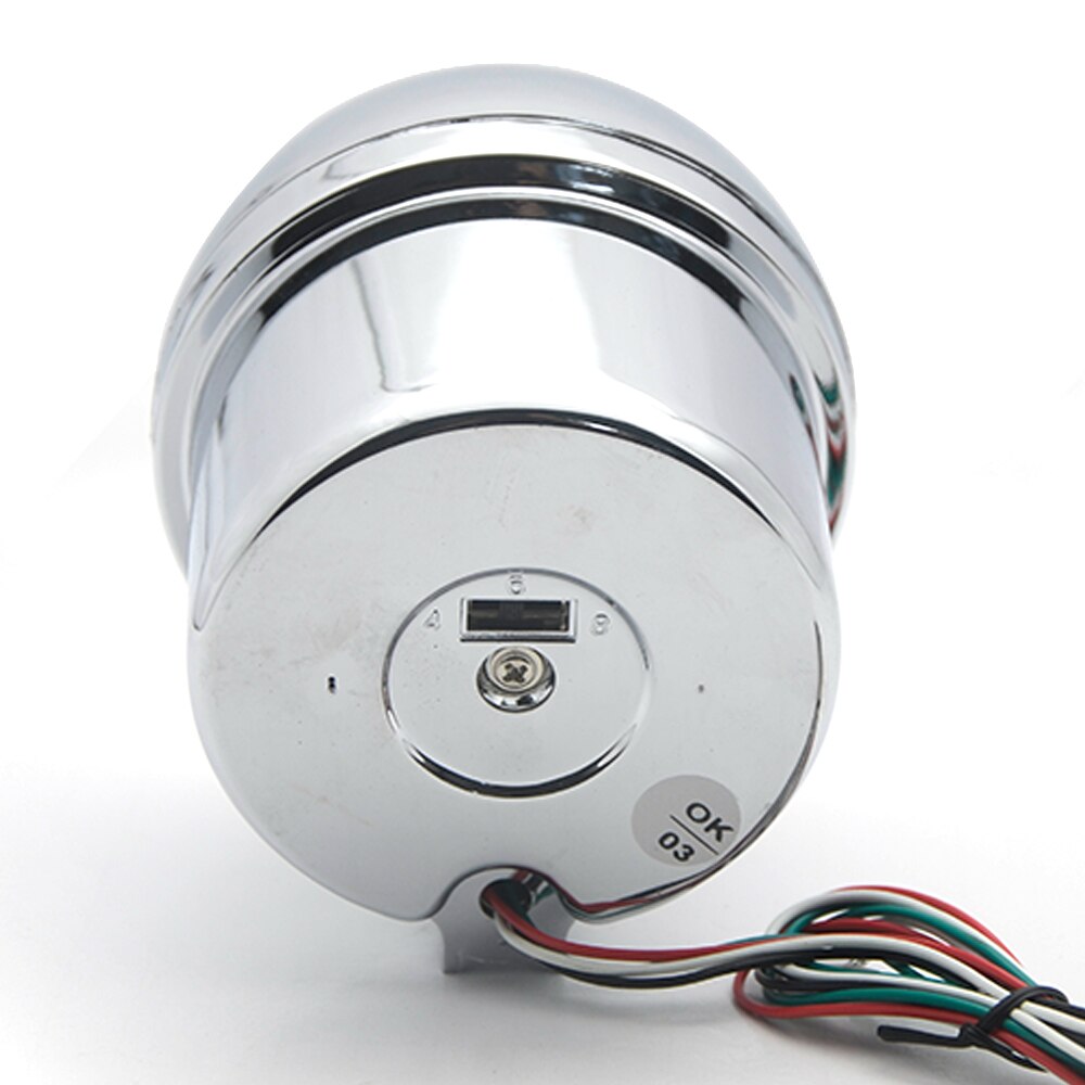 DepoTuning 3.75" 95mm Tachometer RPM Gauge White Face Blue Dial LED 0-11000 rpm For warning function