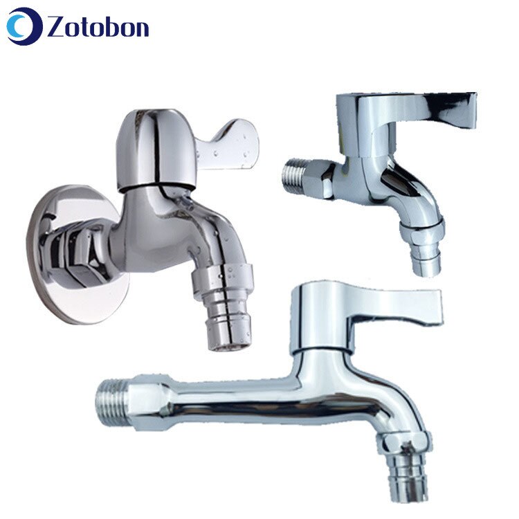 ZOTOBON Double faucet Wall Mount Washing Machine mop faucet Multi-function outdoor Balcony Water Tap Laundry Bibcock taps F8