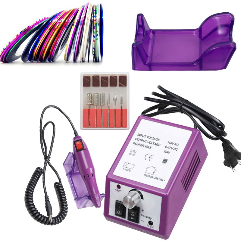 Professionele Manicure Machine Set Elektrische Nail Boor Bits Mill Cutter Nail Art Schuren Bestand Gel Cuticle Remover Keramische Cutter: 05 EU PLUG