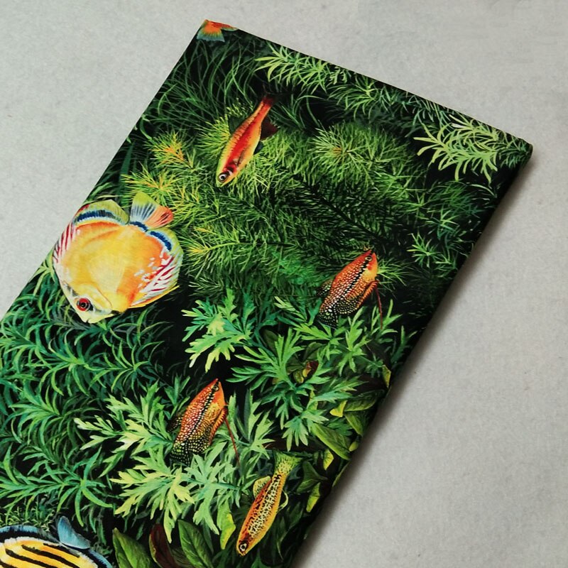50x105cm Vivid Digital Printing Ocean Tropical Fish Printed Cotton Fabric Fishs Fabric Patchwork Cloth Dress Home Decor