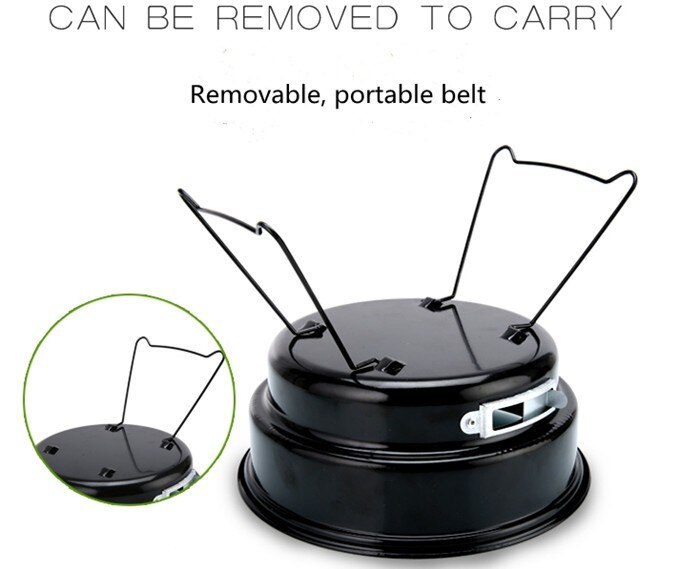 2 in 1 Mini Portable Round Camping Bbq Barbecue Grill Stand Stove Outdoor Picnic Camping Hiking Travel Fishing